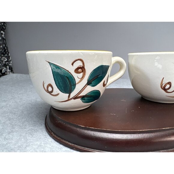 Stangl Pottery Fruit Cups Set of 2 with Floral Design Vintage - Picture 11 of 14